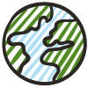 Lithographix printing globe icon