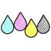 Lithographix printing ink drops icon